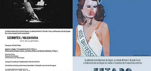 Promoción de exhibición Sucio difícil de Nelson Rivera y la muestra ESTADO experiencia fragmentada.