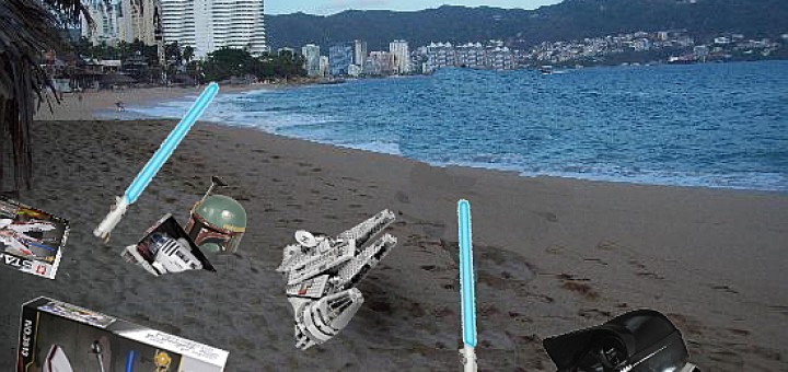 Star Wars toys found on a beach