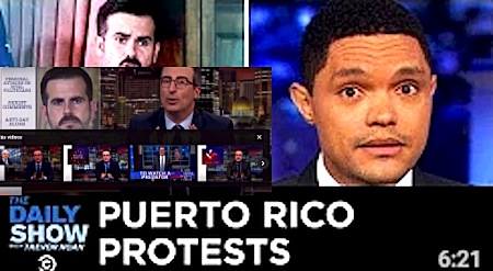 La Televisión de humor Norteamericana habla de las Protestas y de Ricardo Rosselló