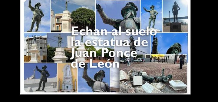 derriban la estatua de Juan Ponce de Leon Echan al suelo estatua 720x340 - Costos de la Reparación de la estatua de Juan Ponce de León