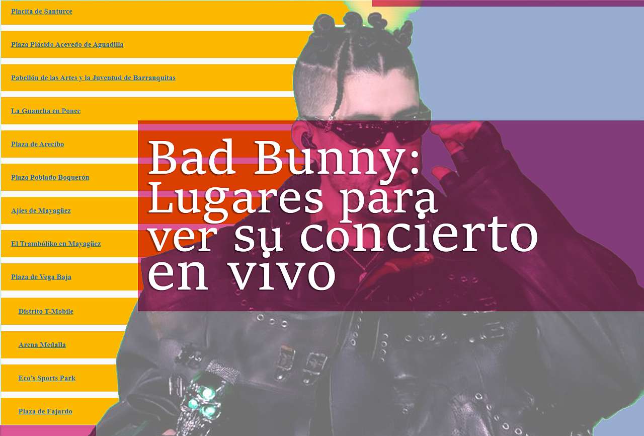 Bad Bunny lugares para ver su concierto vivo - Bad Bunny: Lugares para ver su concierto en vivo