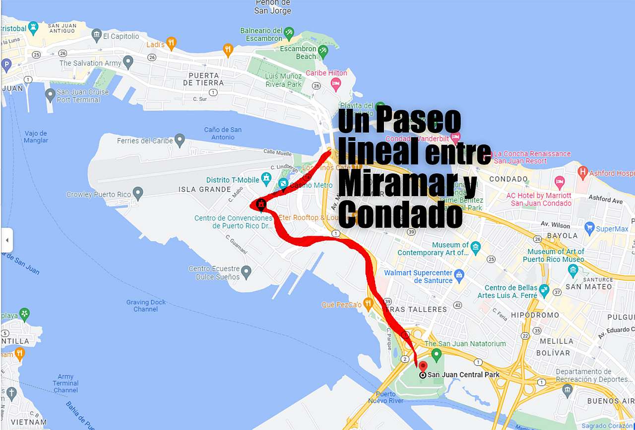 un paseo lineal entre miramar y condado Puerto rico - Un Paseo lineal  entre Miramar y Condado