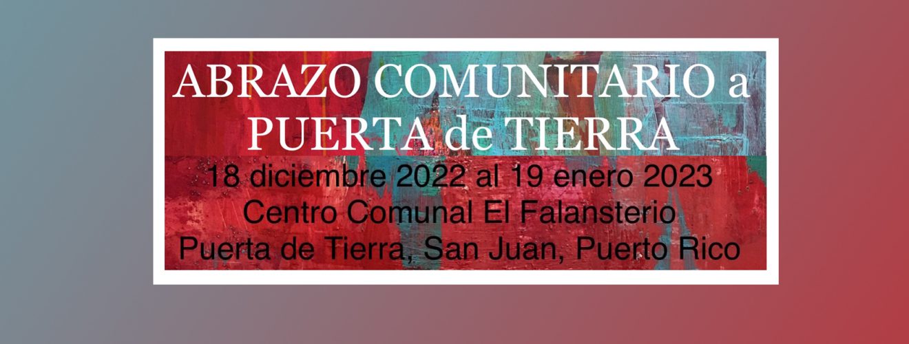 abrazo comunitario a puerta de tierra