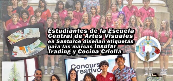 Estudiantes de la Escuela Central de Artes Visuales en Santurce diseñan etiquetas para las marcas Insular Trading y Cocina Criolla